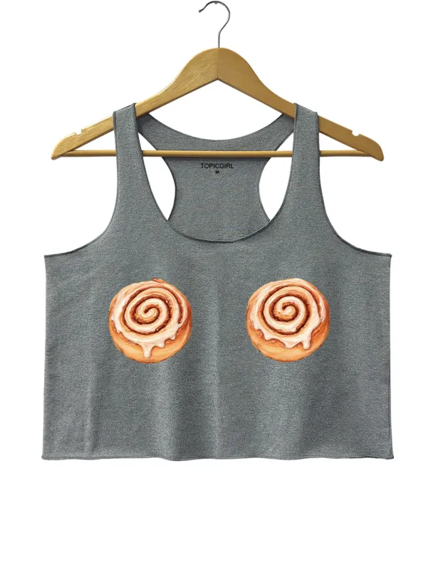 Harry Cinnamon Roll Crop Tank Top made by Topic Girl