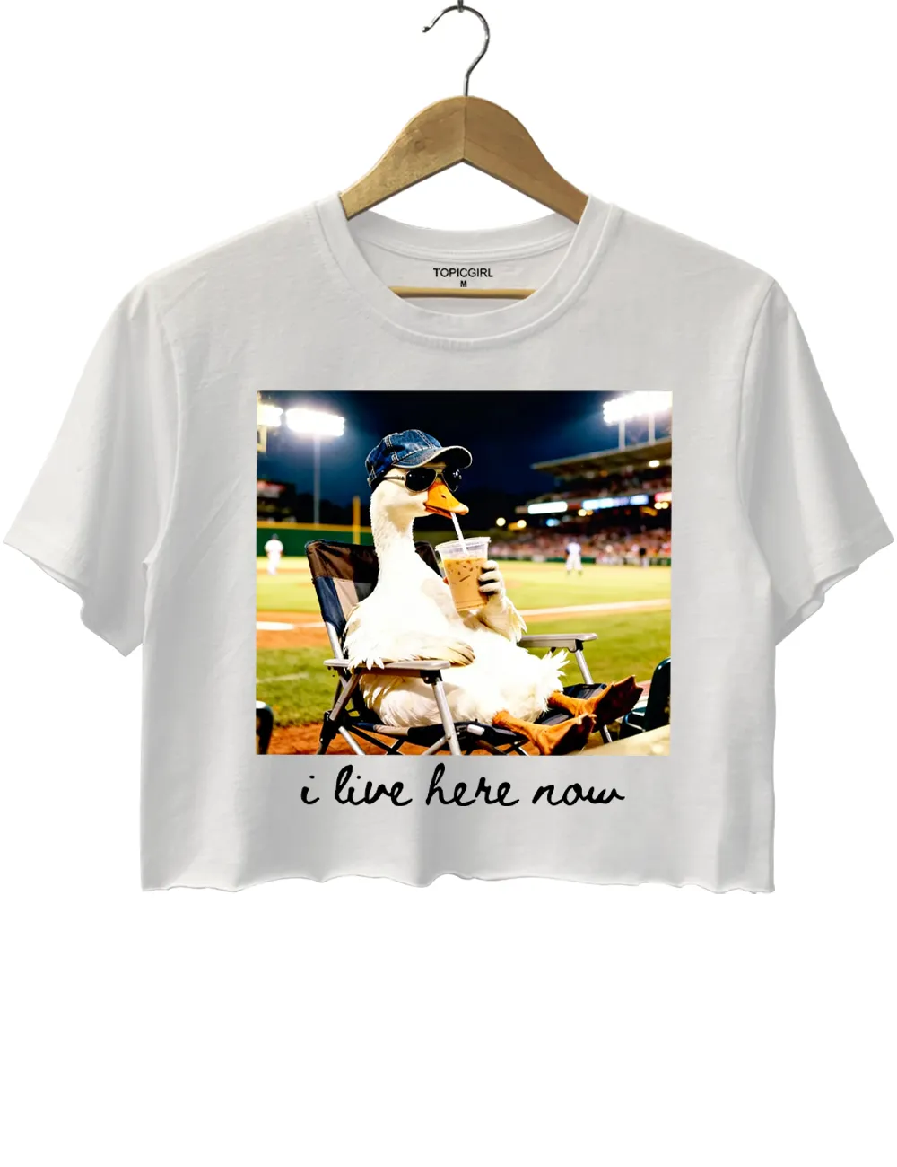 I Live Here Now Crop Top sold by Topic Girl product image thumbnail 2