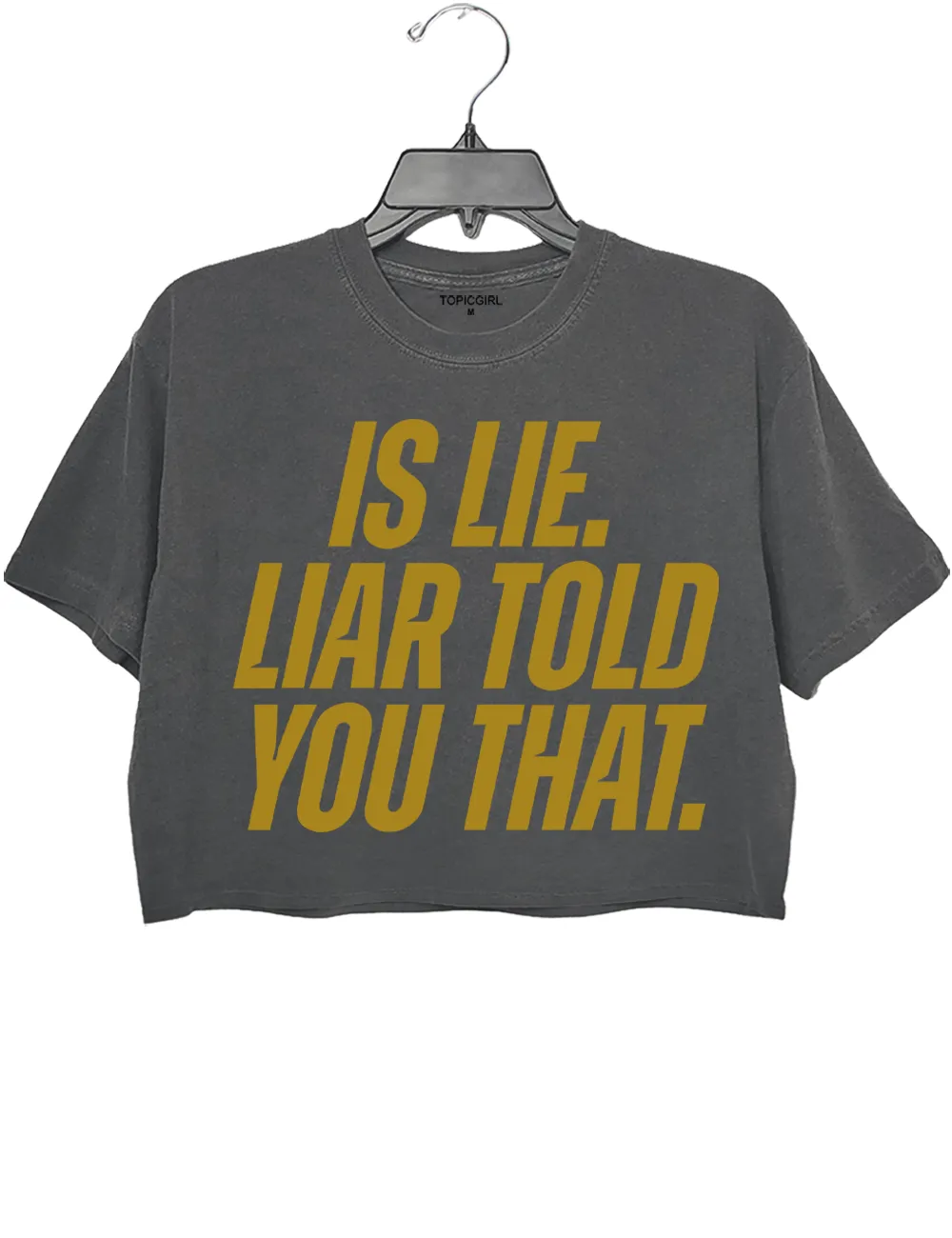 Is Lie Liar Told You That Crop Top sold by Topic Girl product image thumbnail 3