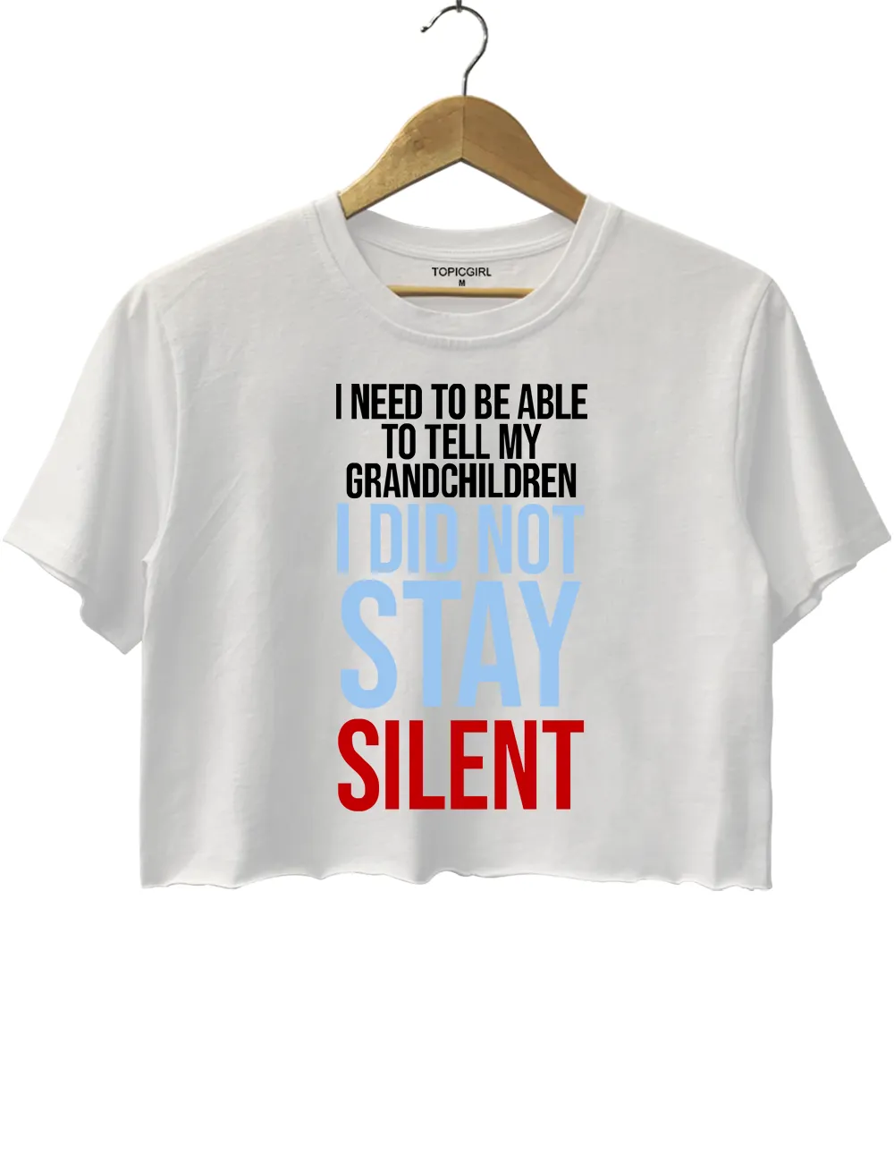 I Did Not Stay Silent Crop Top sold by Topic Girl product image thumbnail 2