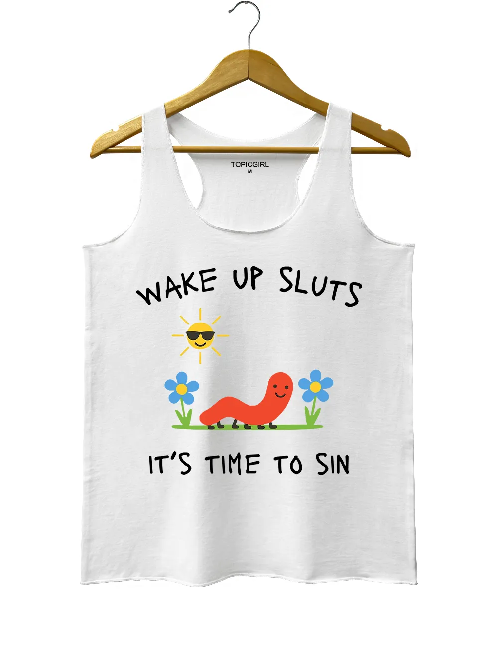 Wake Up sluts Tank Top sold by Topic Girl product image thumbnail 2