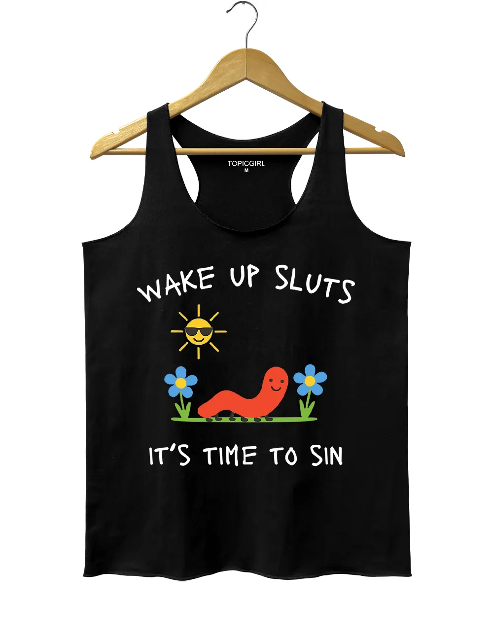 Wake Up sluts Tank Top sold by Topic Girl product image thumbnail 3