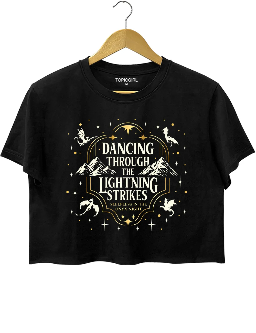Dancing Through The Lightning Strikes Fourth Wing Crop Top sold by Topic Girl product image thumbnail 3