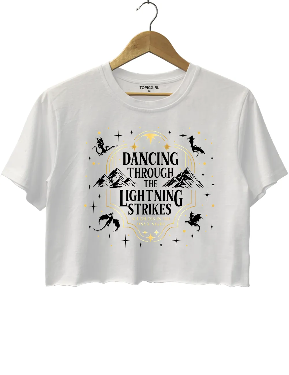 Dancing Through The Lightning Strikes Fourth Wing Crop Top sold by Topic Girl product image thumbnail 2