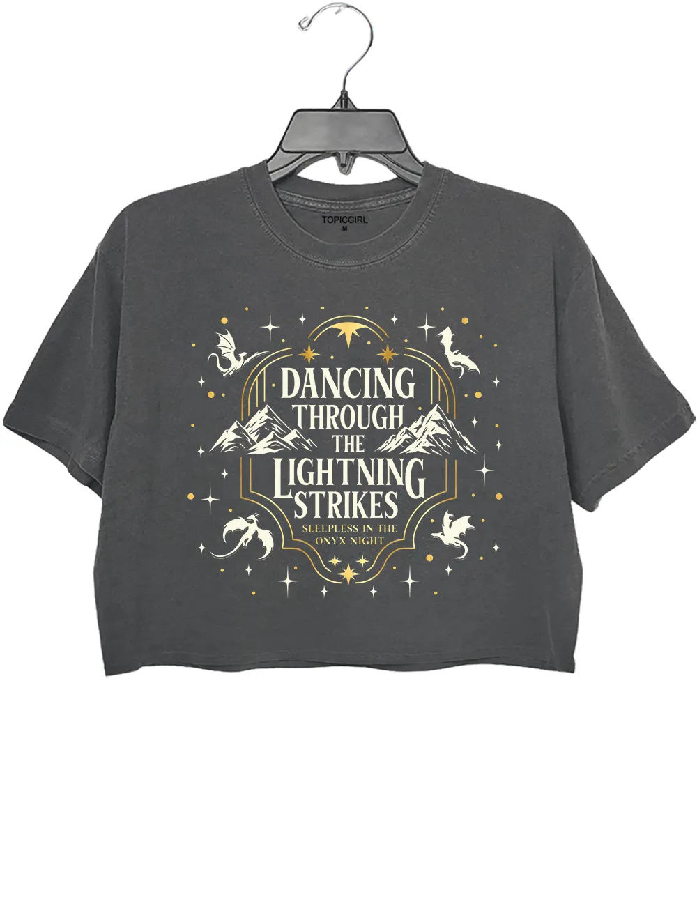 Dancing Through The Lightning Strikes Fourth Wing Crop Top sold by Topic Girl