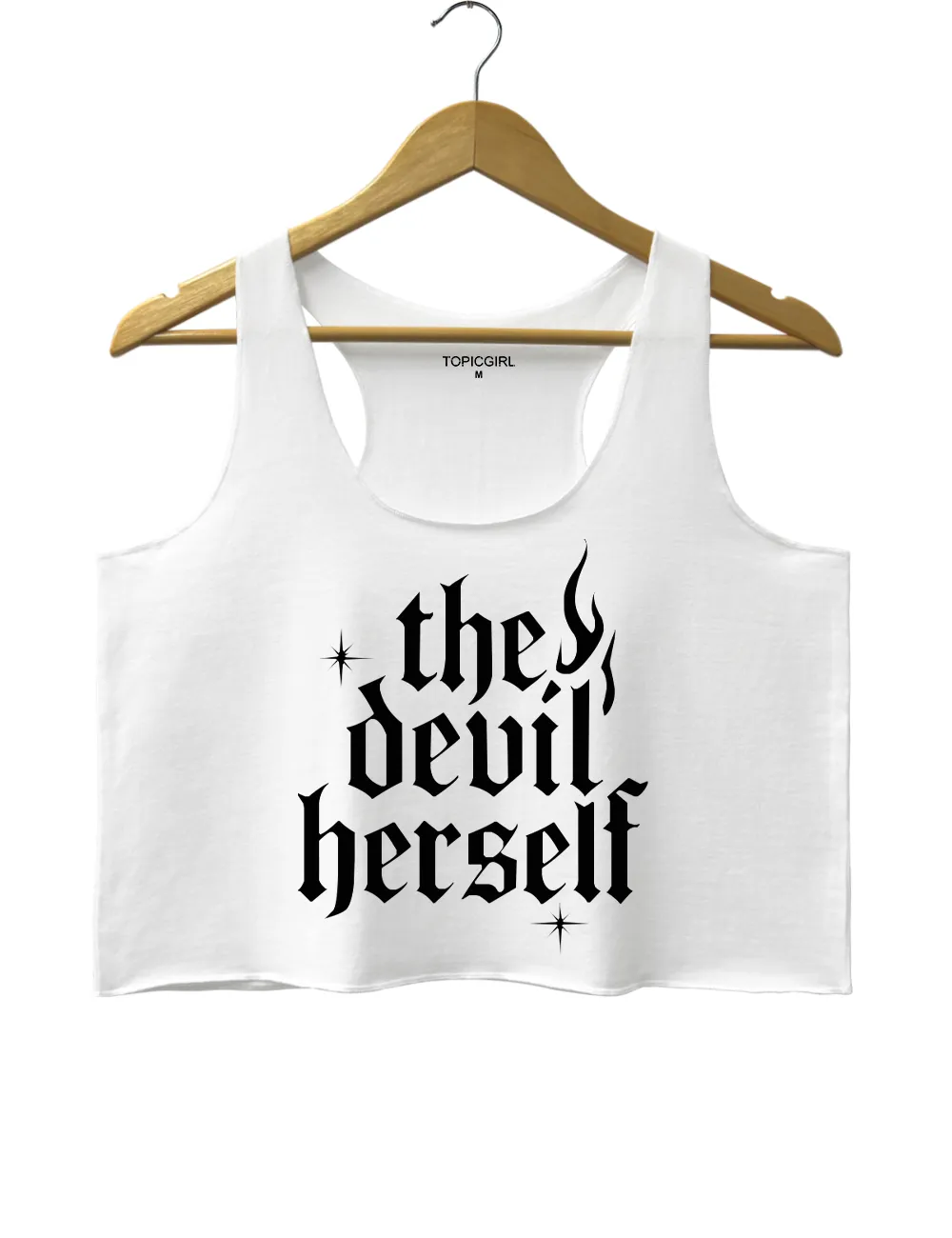 The Devil Herself Crop Tank Top sold by Topic Girl product image thumbnail 2