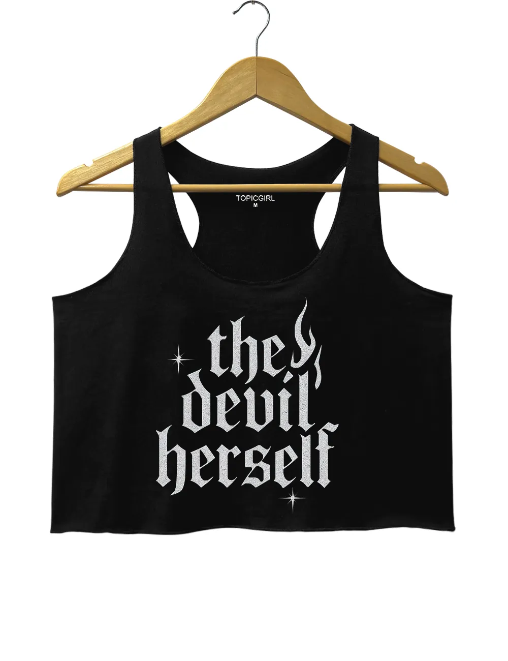 The Devil Herself Crop Tank Top sold by Topic Girl product image thumbnail 3