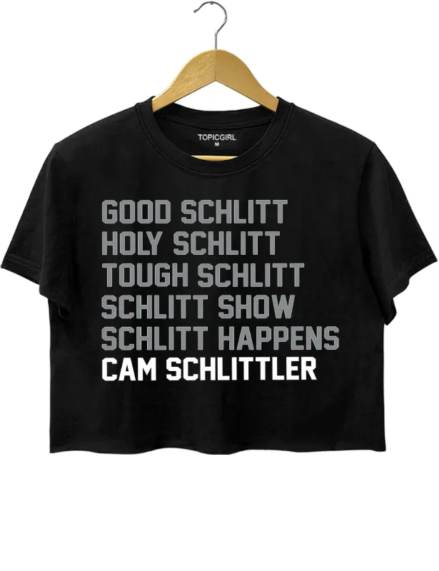 Good Schlitt Holy Schlitt Tough Schlitt Cam Schlitler Crop Top made by Topic Girl