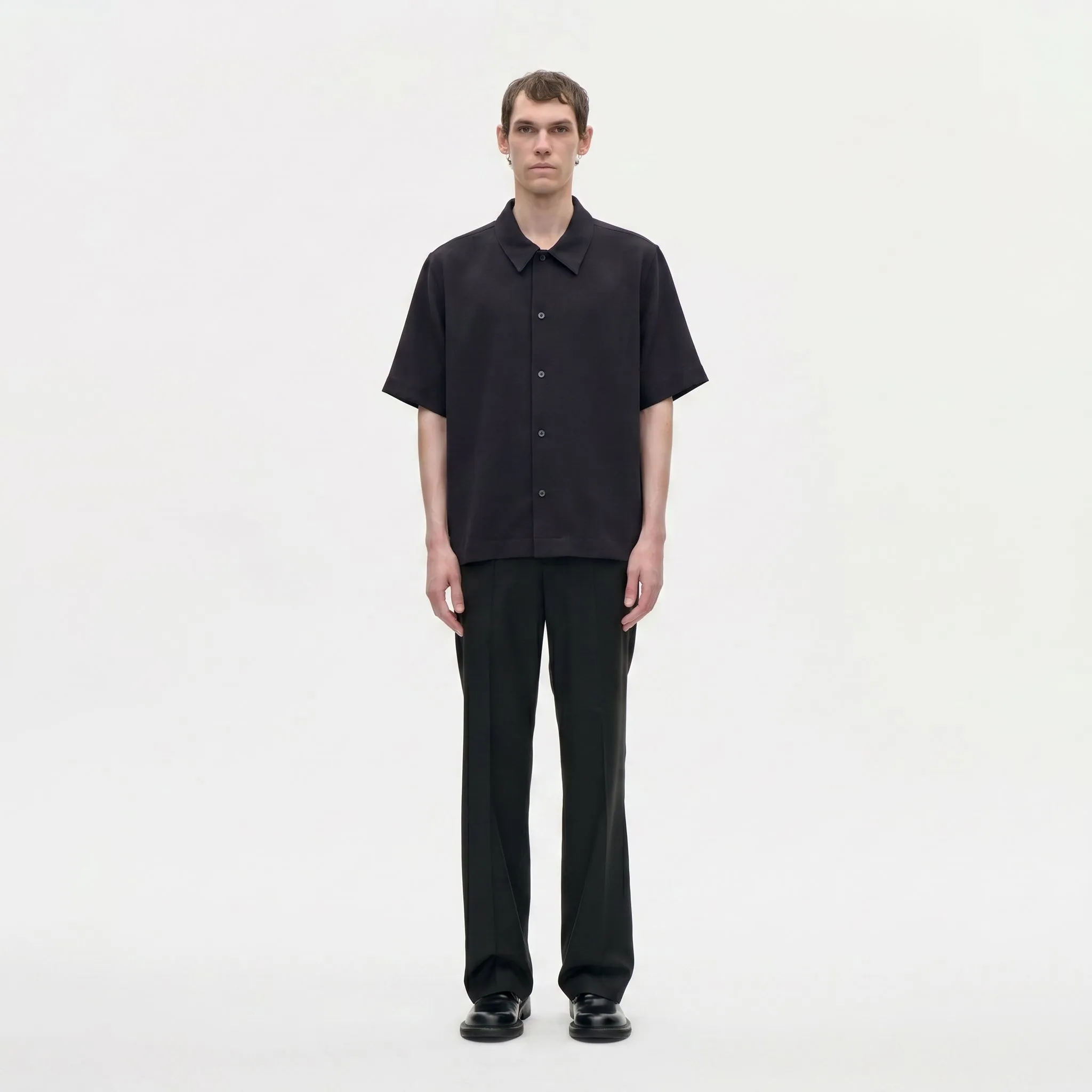 Wander Shirt Sheer Wool 009 Black sold by Berner Kuhl