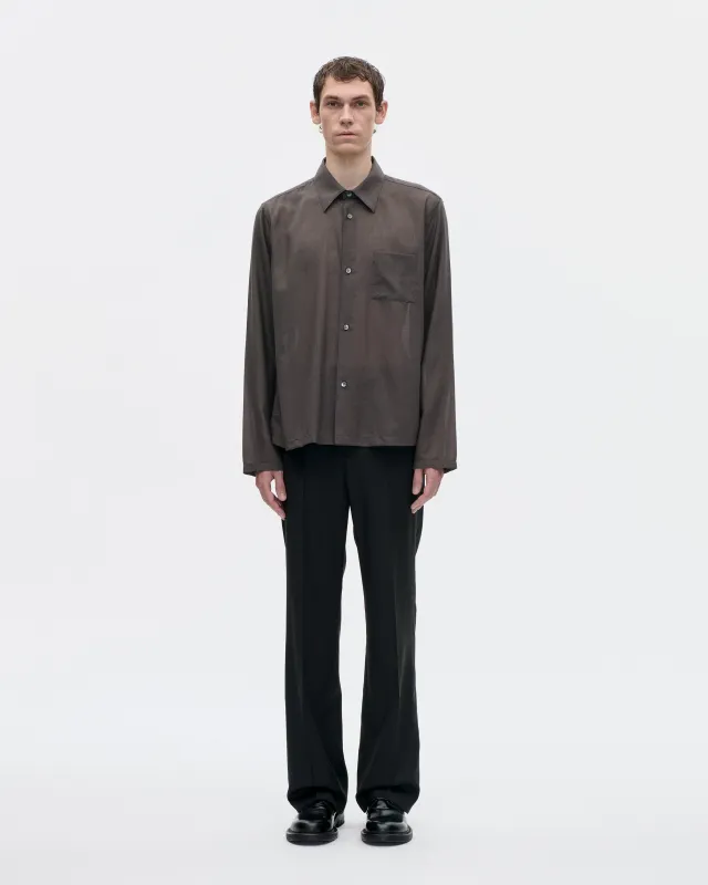 Cordial Shirt 120s Merino 084 Peat made by Berner Kuhl