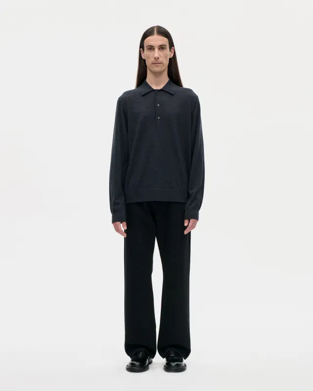 Polo 16GG Wool 008 Charcoal made by Berner Kuhl
