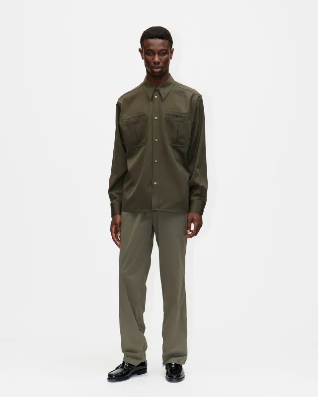 Uniform Shirt Dry Wool 035 Dark Sage made by Berner Kuhl