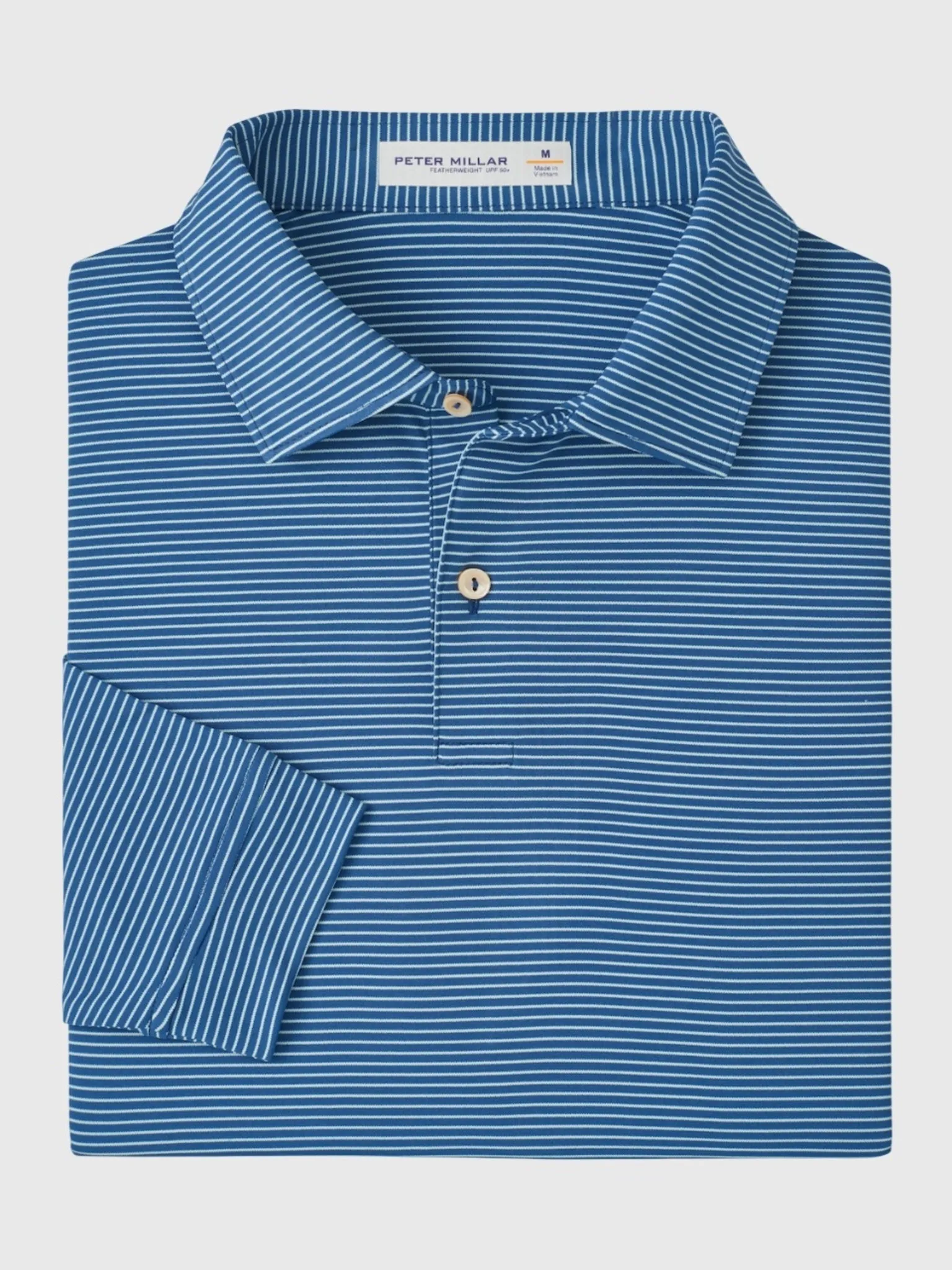 Peter Millar Crown Sport Men's Featherweight Stripe Long-Sleeve Performance Polo sold by Saint Bernard product image thumbnail 2