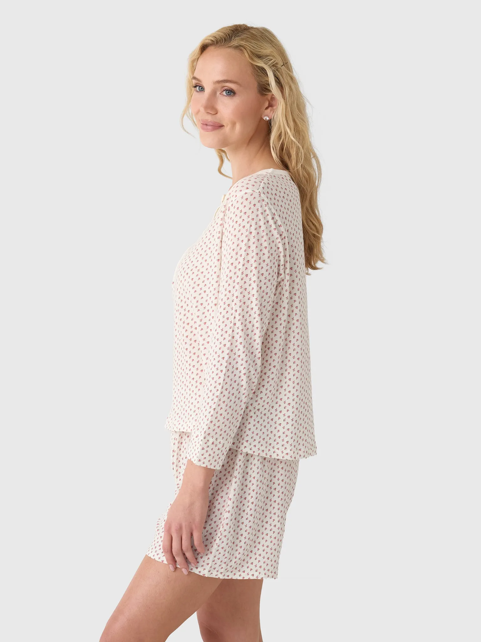 The Great Women's The Crop Sleep Henley sold by Saint Bernard product image thumbnail 3