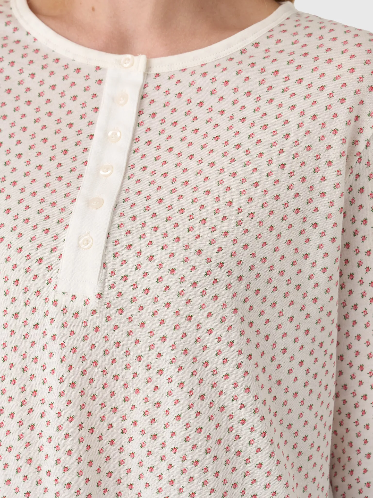 The Great Women's The Crop Sleep Henley sold by Saint Bernard product image thumbnail 5