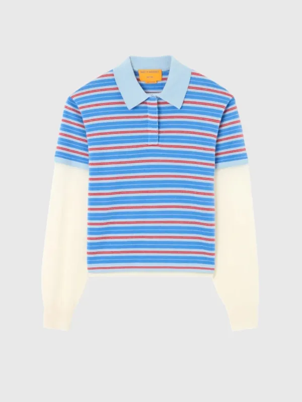 Guest In Residence Women's Layered Stripe Rugby Sweater sold by Saint Bernard