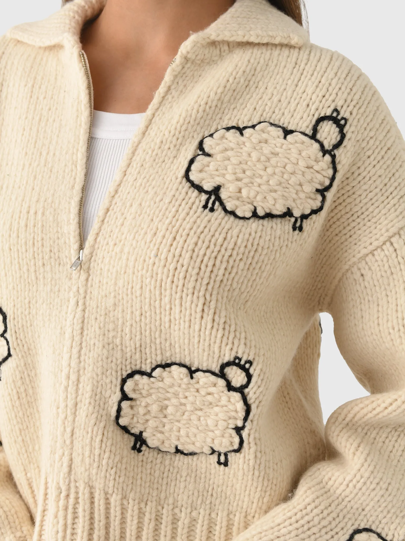 Mother Women's The Crop Raquette Cardigan sold by Saint Bernard product image thumbnail 4