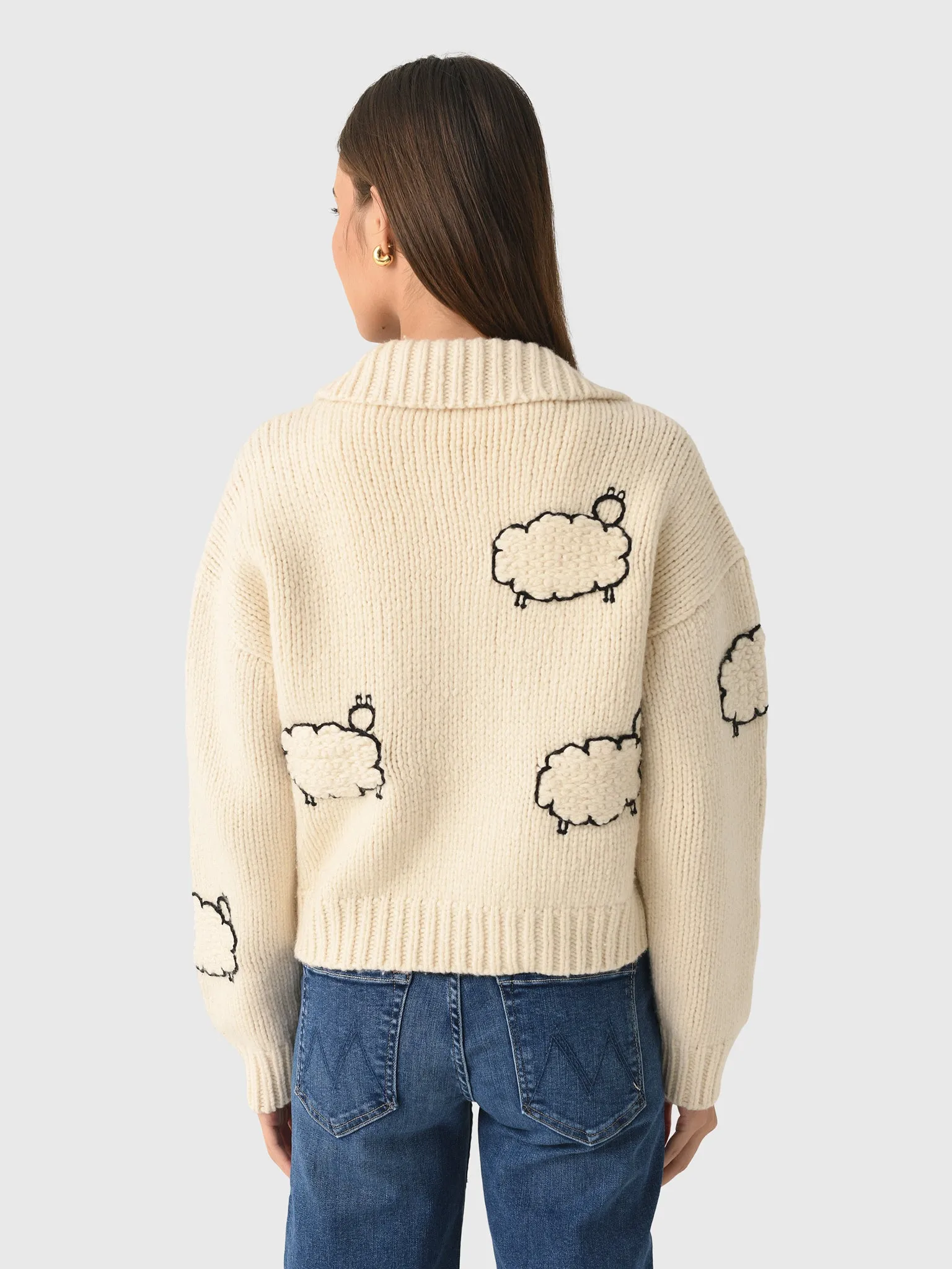 Mother Women's The Crop Raquette Cardigan sold by Saint Bernard product image thumbnail 3