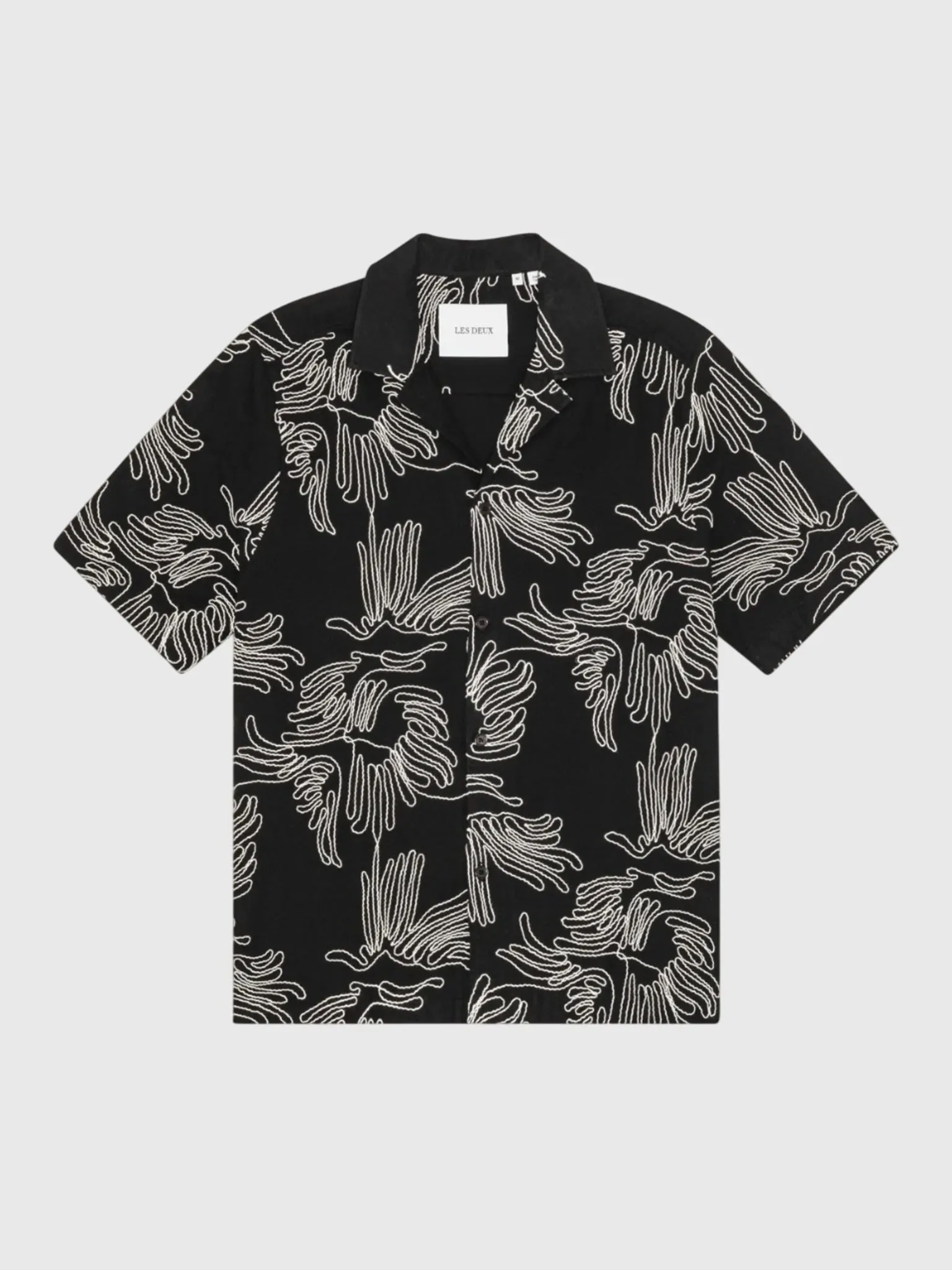 Les Deux Men's Liam Flower Short-Sleeve Shirt sold by Saint Bernard