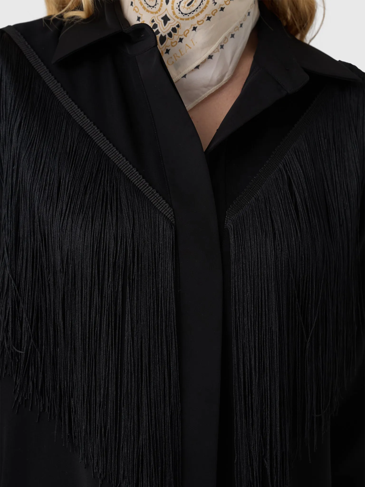 Masons Daughter Women's Dolly Western Fringe Mini Dress sold by Saint Bernard product image thumbnail 5