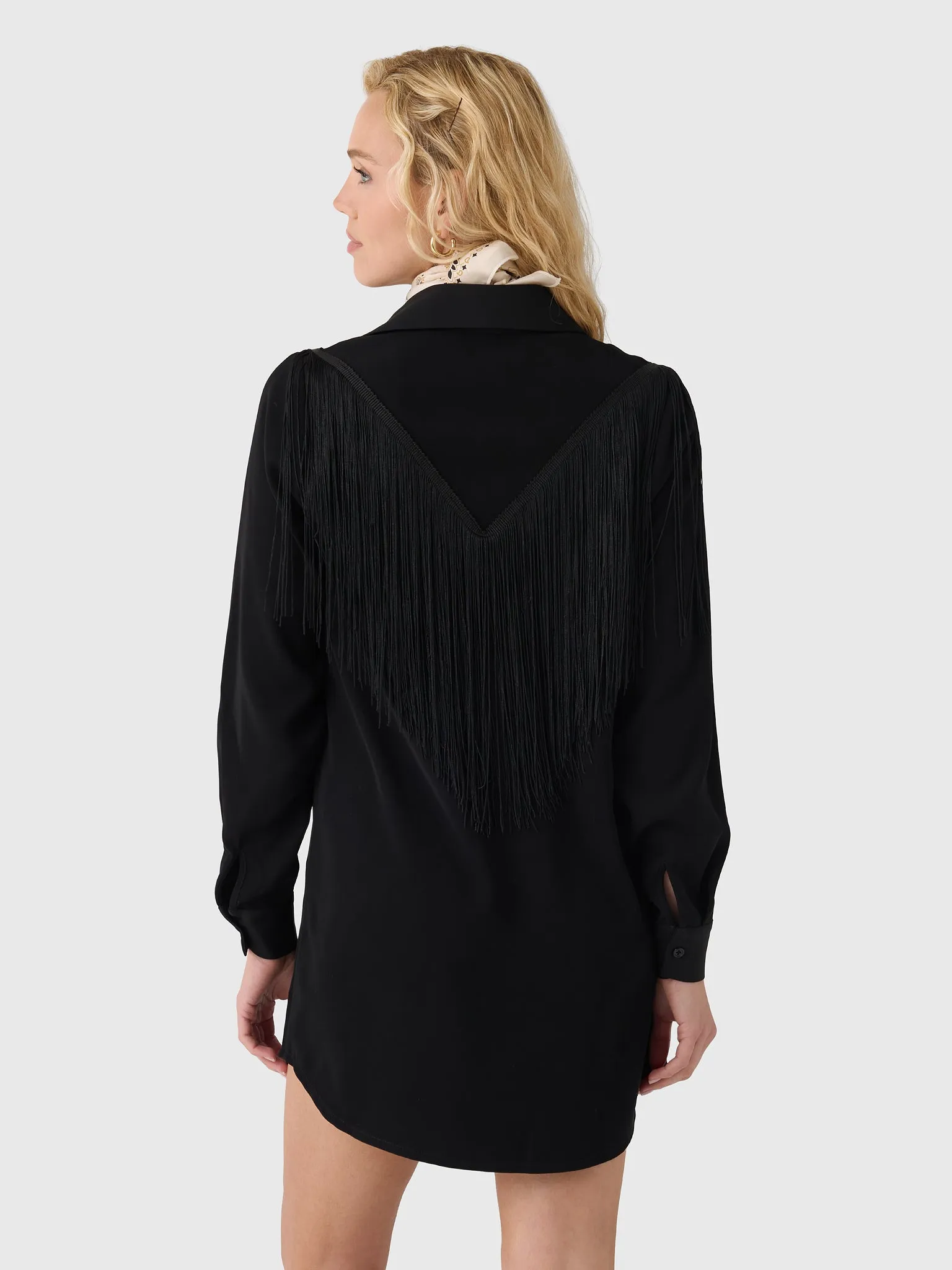 Masons Daughter Women's Dolly Western Fringe Mini Dress sold by Saint Bernard product image thumbnail 4