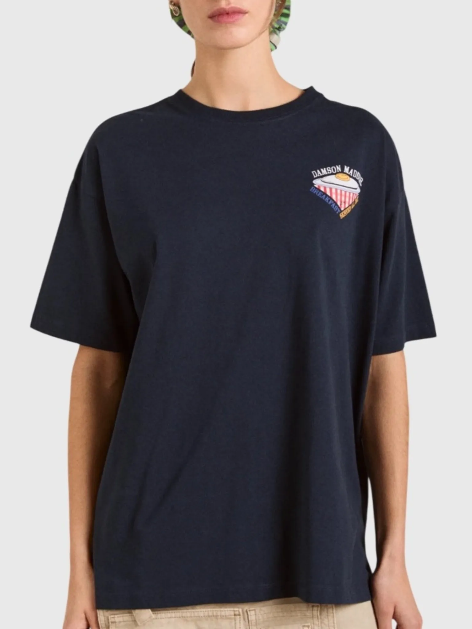 Damson Madder Women's All Day Breakfast Boyfriend Tee sold by Saint Bernard
