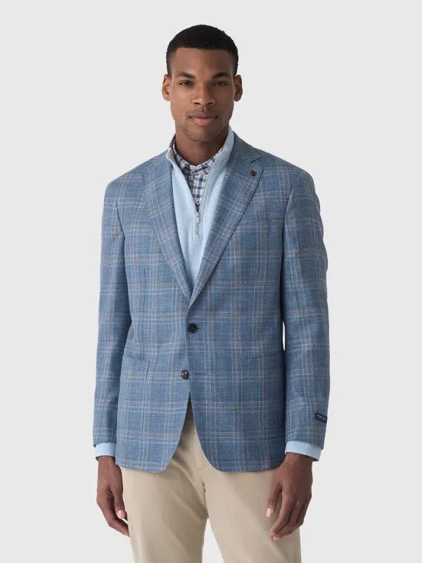Peter Millar Crown Crafted Men's Hertford Plaid Soft Jacket sold by Saint Bernard
