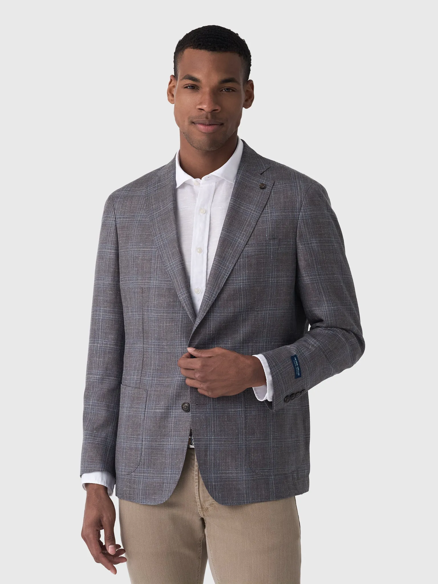 Peter Millar Crown Crafted Men's Pearce Plaid Soft Jacket sold by Saint Bernard