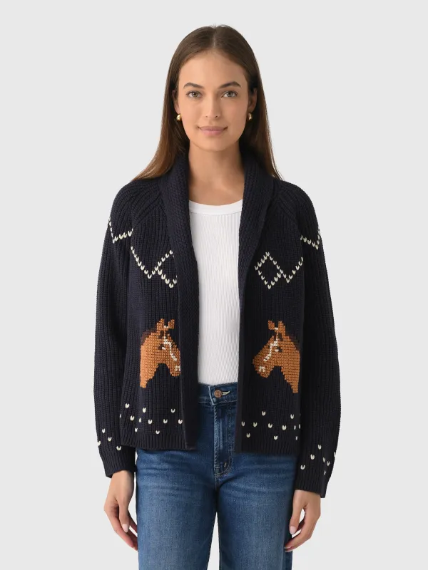The Great Women's The Horse Lodge Cardigan sold by Saint Bernard