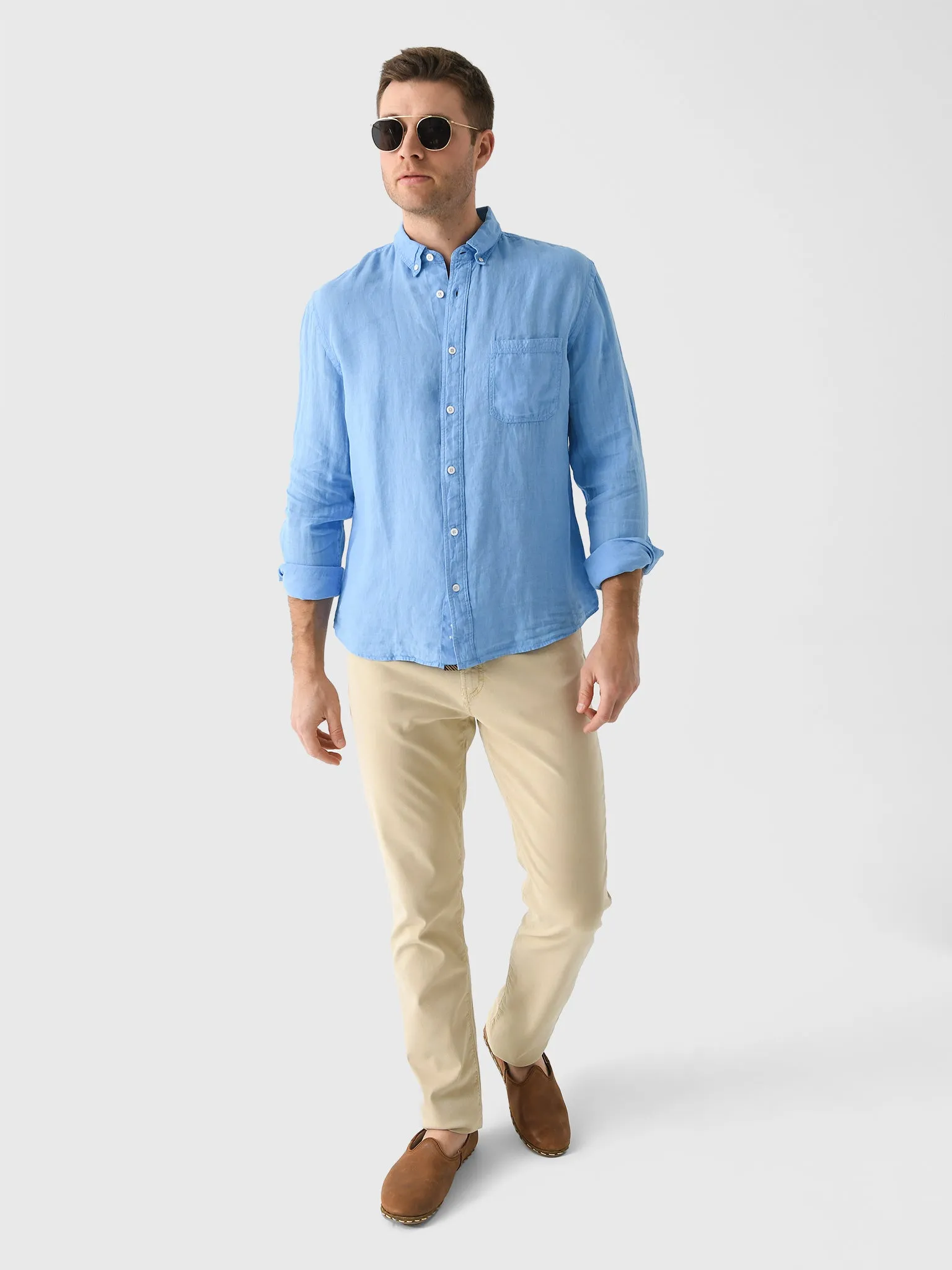 Billy Reid Men's Tuscumbia Linen Shirt sold by Saint Bernard product image thumbnail 2
