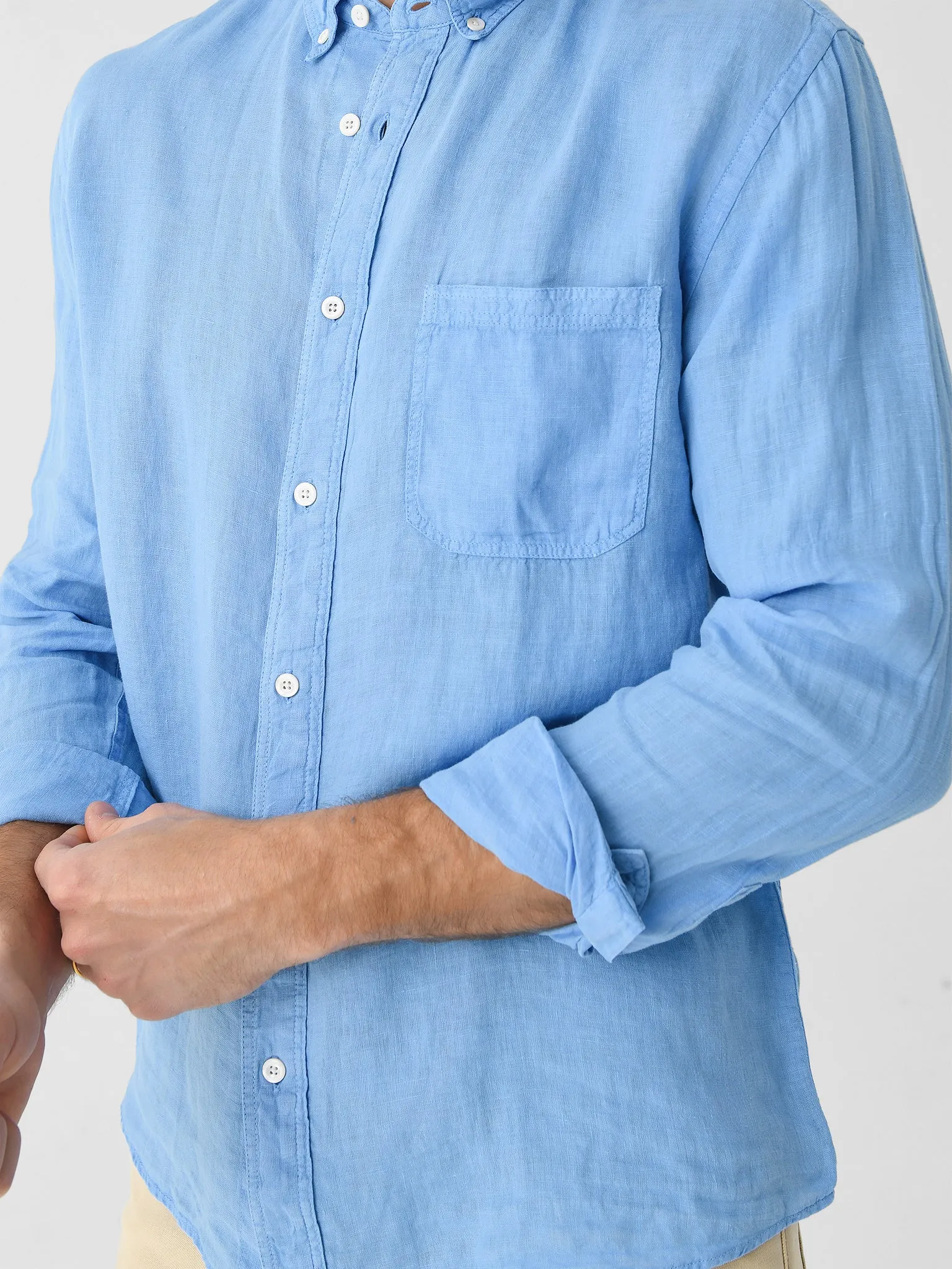 Billy Reid Men's Tuscumbia Linen Shirt sold by Saint Bernard product image thumbnail 5