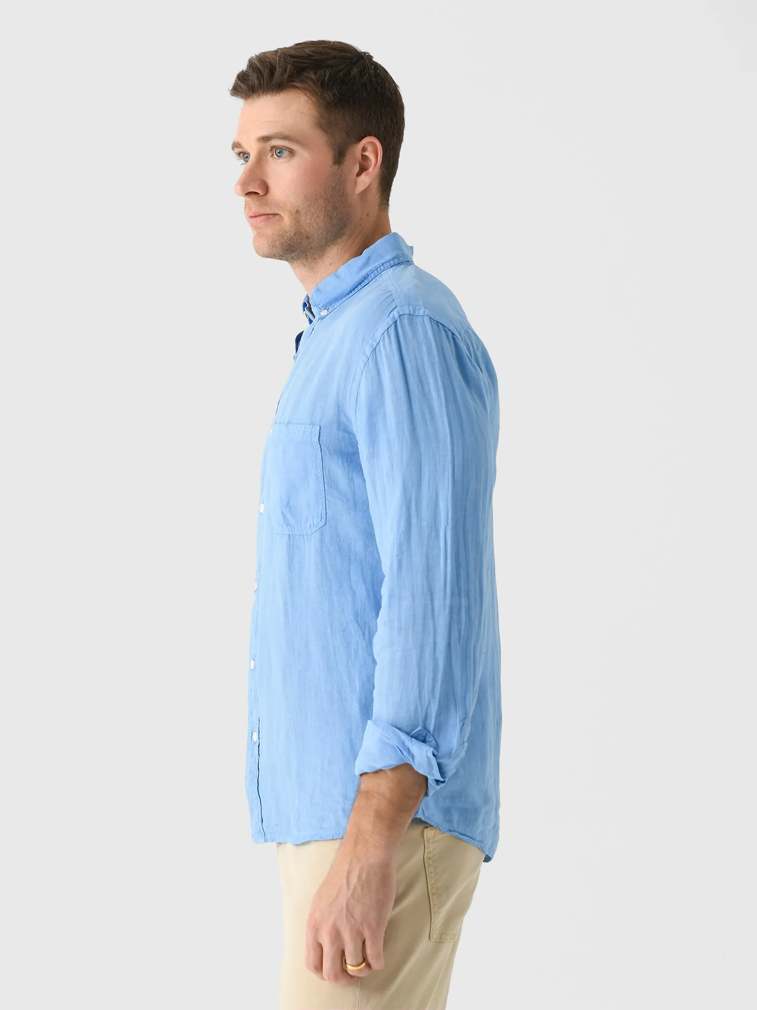 Billy Reid Men's Tuscumbia Linen Shirt sold by Saint Bernard product image thumbnail 3