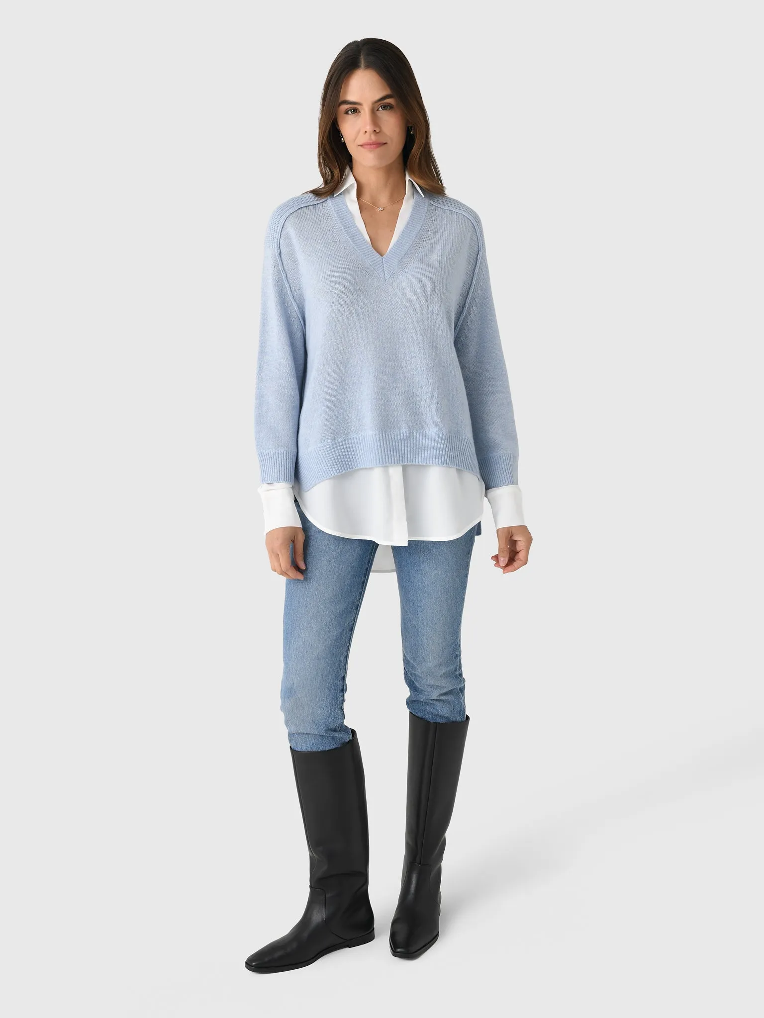 Brochu Walker Women's The Looker Layered V-Neck sold by Saint Bernard product image thumbnail 2