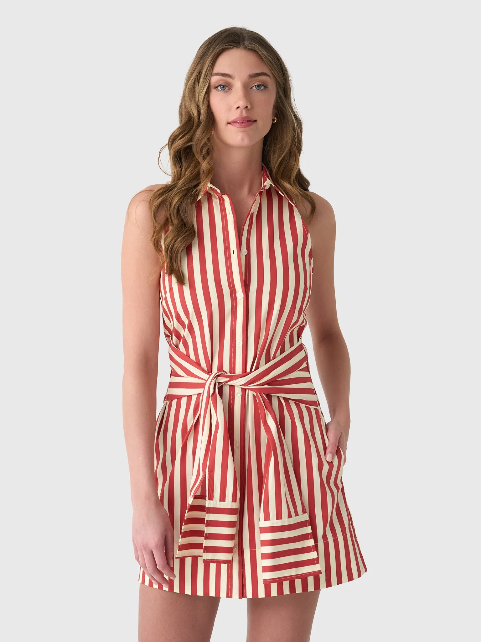 Simon Miller Women's Inna Sleeveless Poplin Mini Dress sold by Saint Bernard