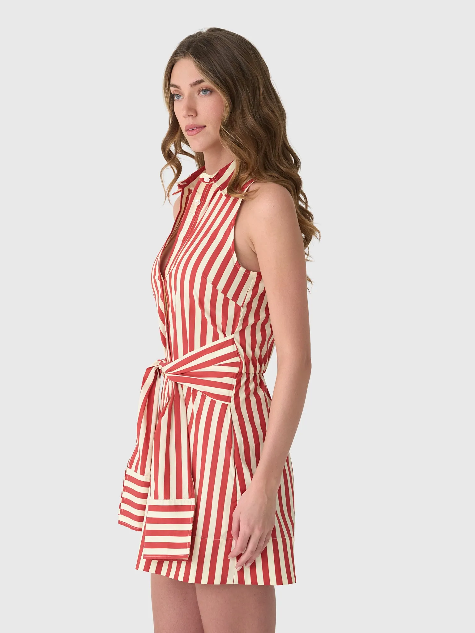 Simon Miller Women's Inna Sleeveless Poplin Mini Dress sold by Saint Bernard product image thumbnail 3