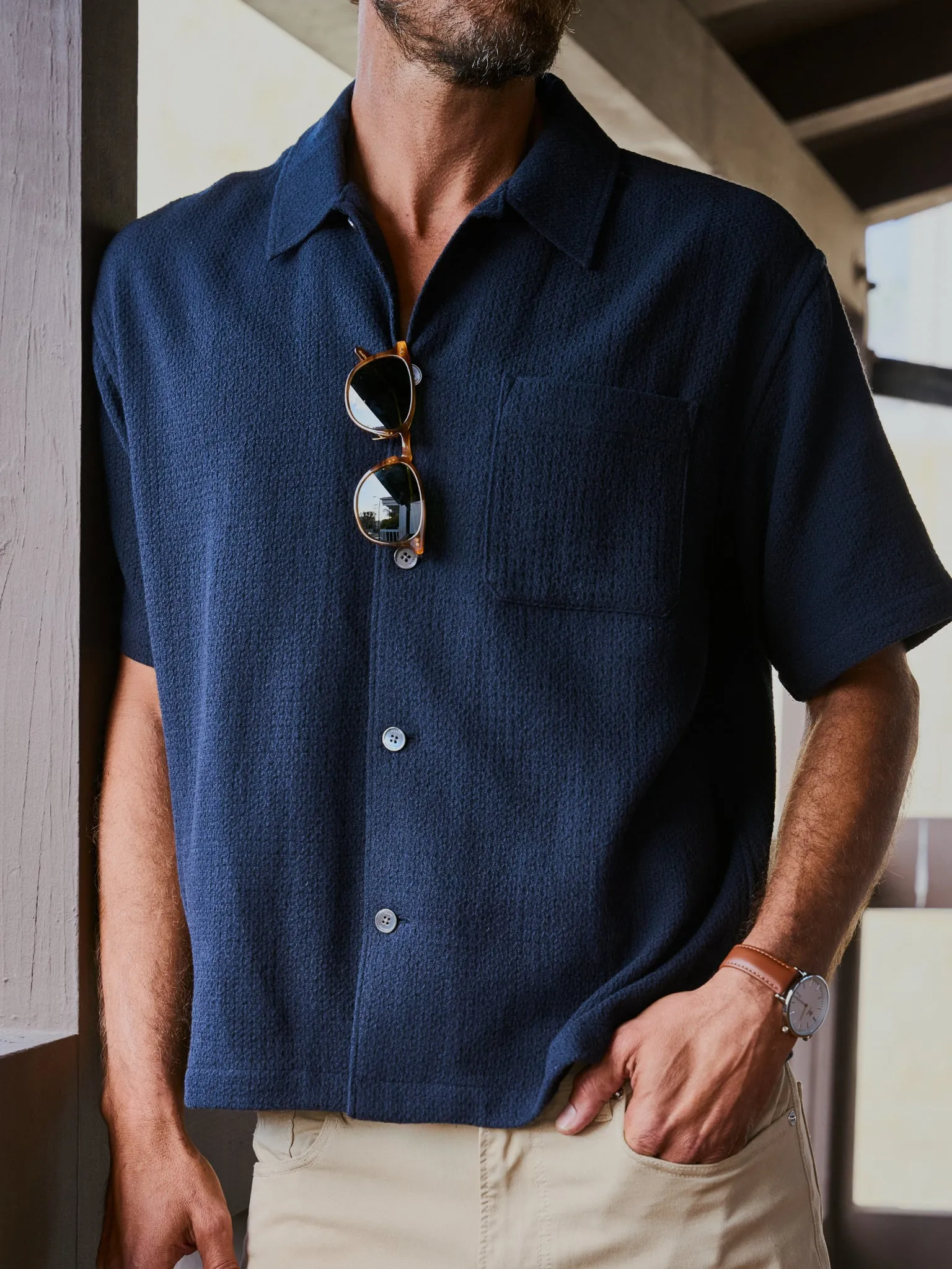 Frame Men's Open Weave Shirt sold by Saint Bernard