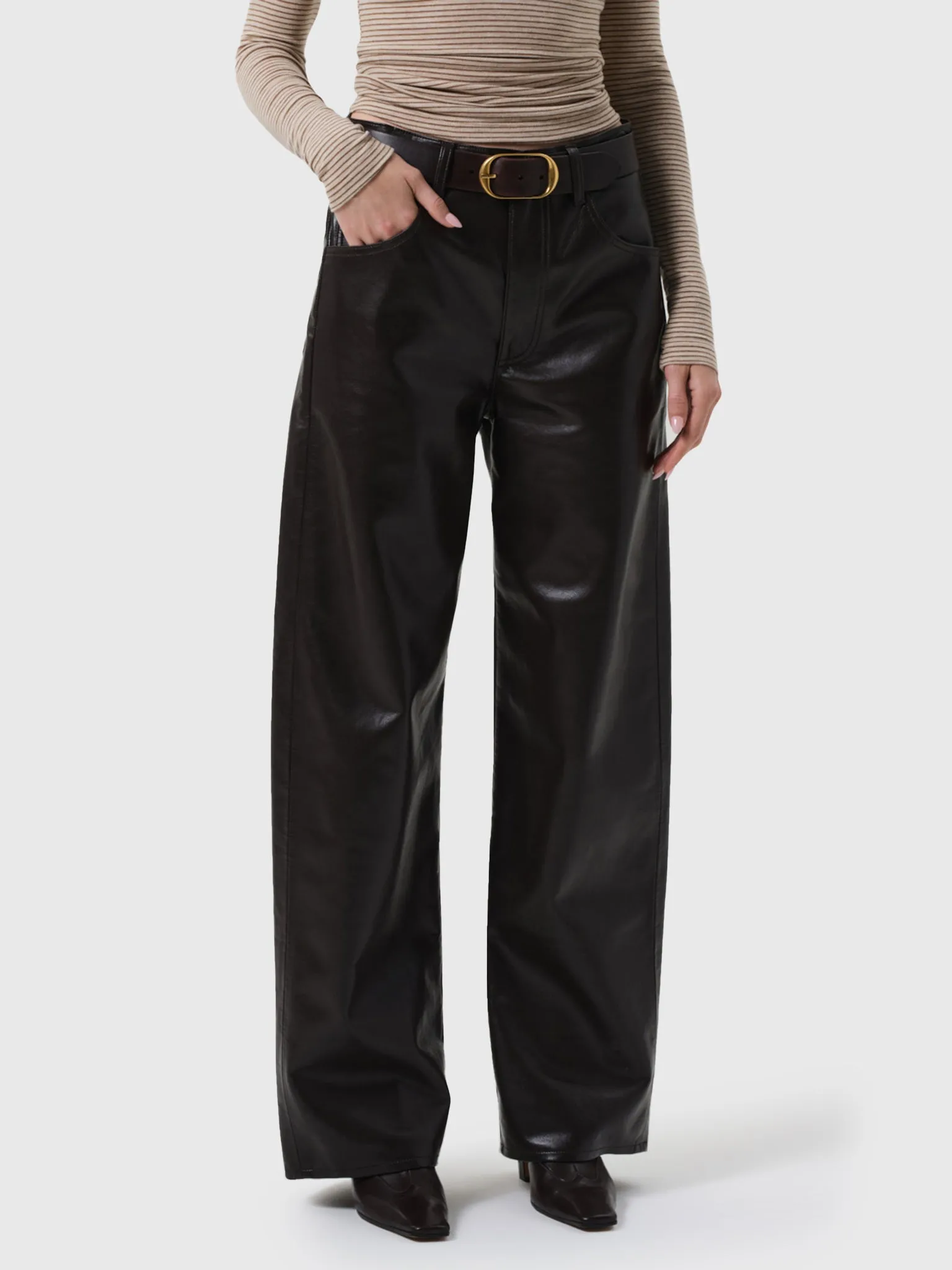 Citizens Of Humanity Women's Ayla Baggy Leather Pant sold by Saint Bernard product image thumbnail 5