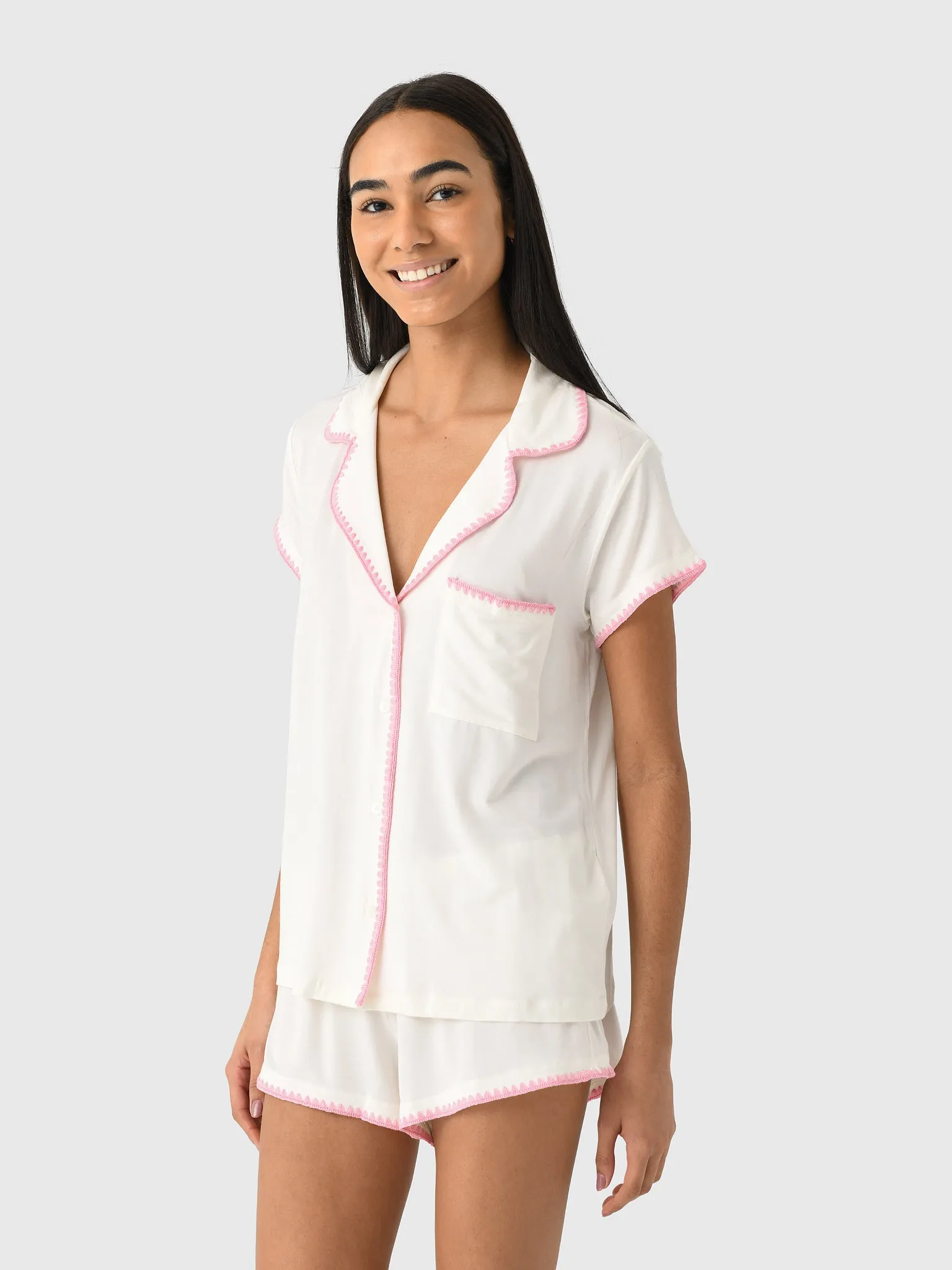 Eberjey Women's Frida Whipstitch Short Pajama Set sold by Saint Bernard product image thumbnail 2
