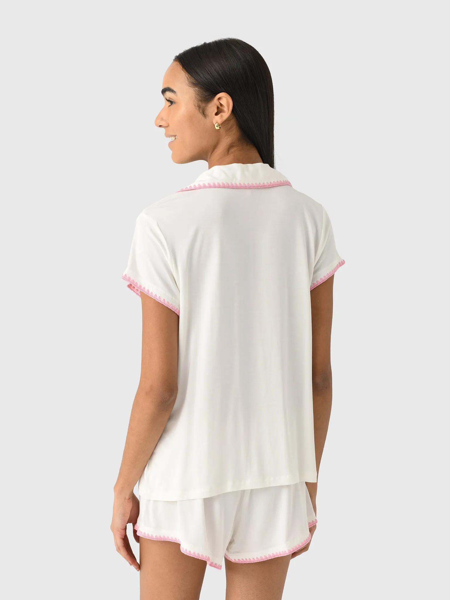 Eberjey Women's Frida Whipstitch Short Pajama Set sold by Saint Bernard product image thumbnail 5