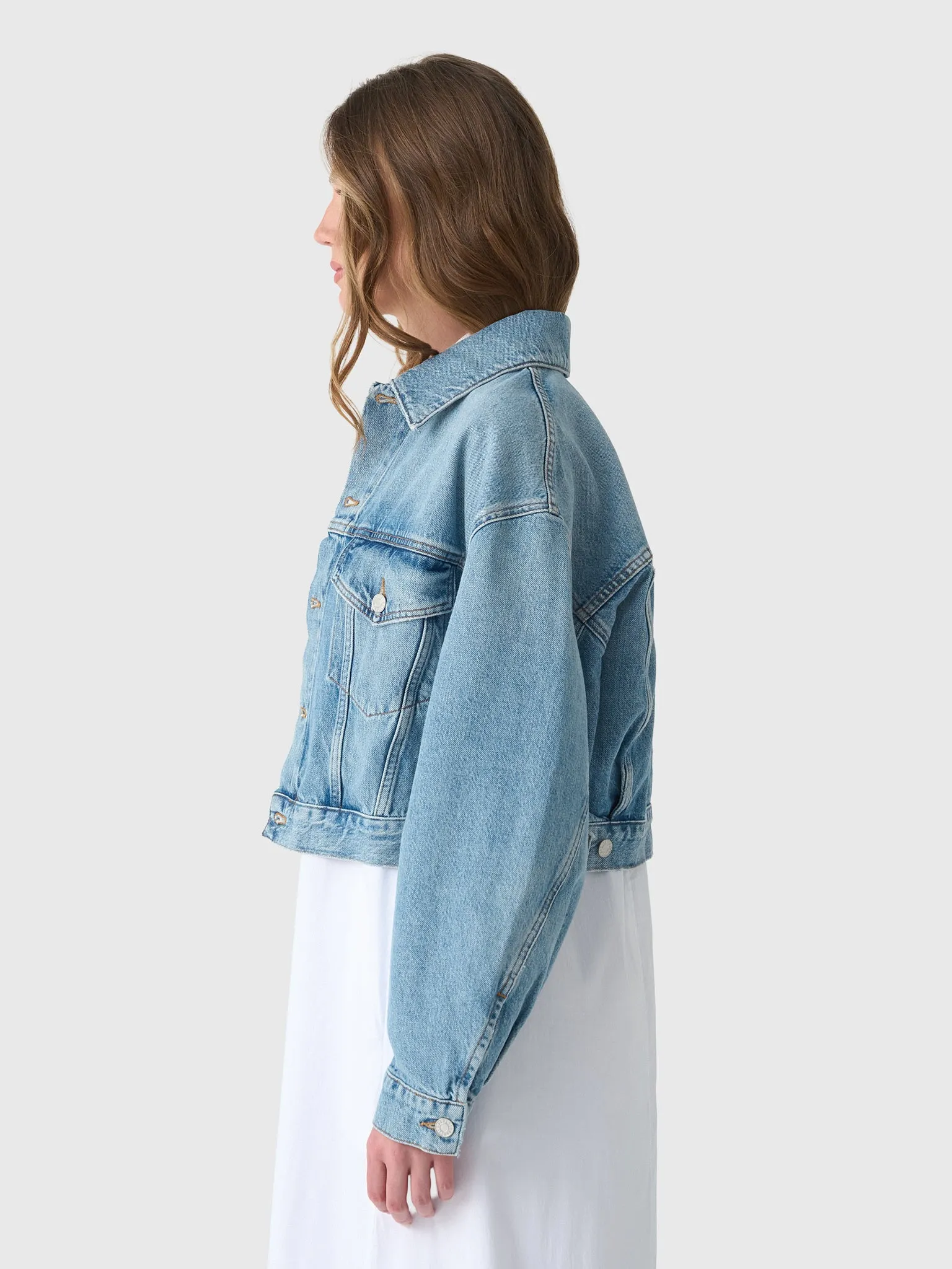 Agolde Women's Palmer Denim Jacket sold by Saint Bernard product image thumbnail 3