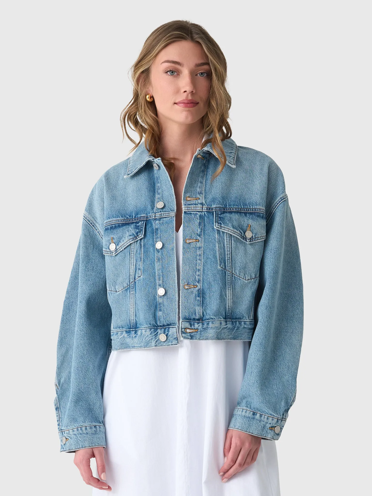 Agolde Women's Palmer Denim Jacket sold by Saint Bernard