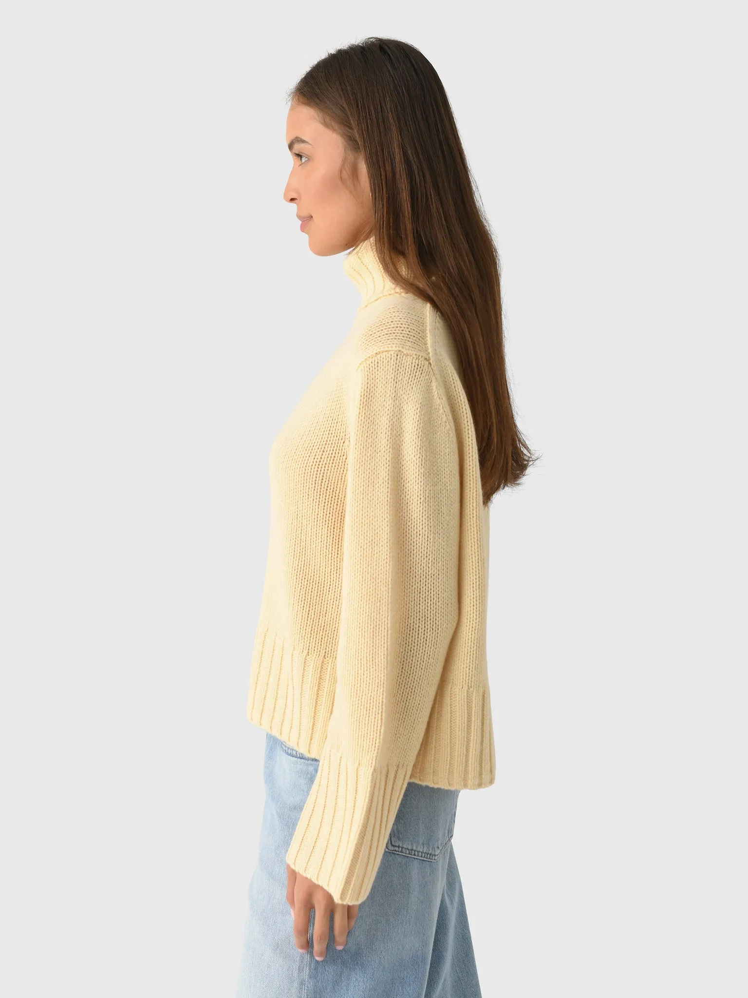 Jenni Kayne Women's Cropped Cashmere Jet Turtleneck sold by Saint Bernard product image thumbnail 3
