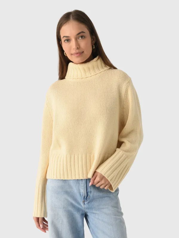 Jenni Kayne Women's Cropped Cashmere Jet Turtleneck sold by Saint Bernard
