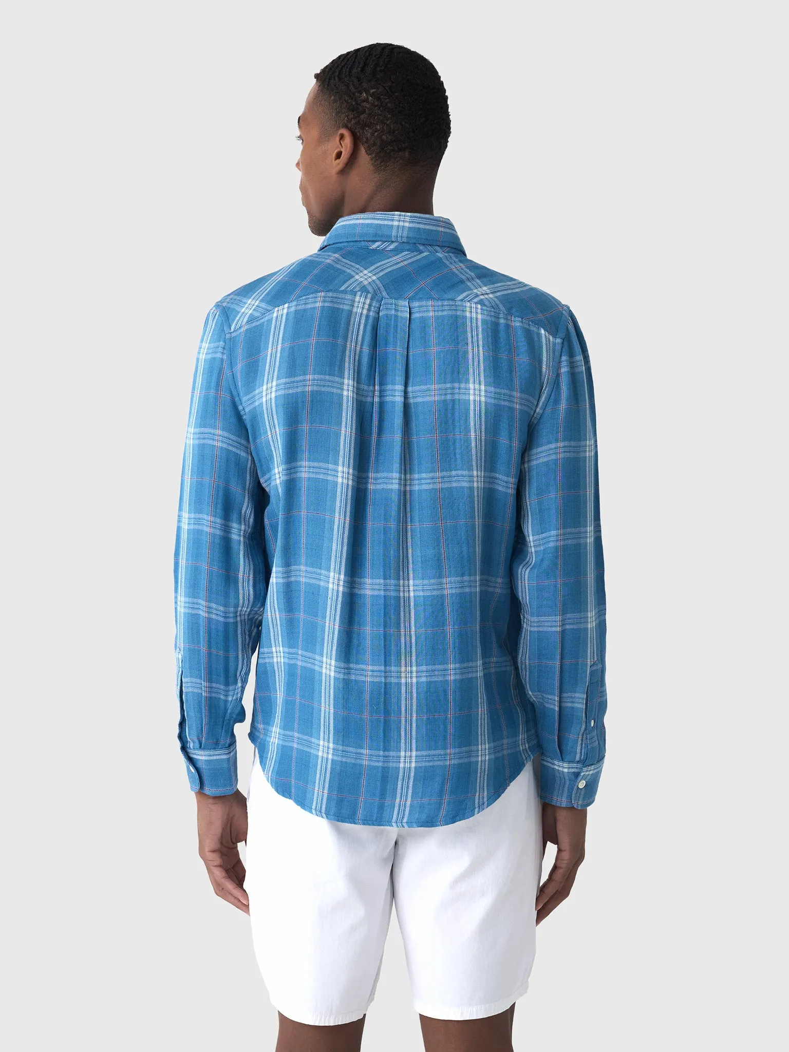 Billy Reid Men's Double Face Plaid Cypress Shirt sold by Saint Bernard product image thumbnail 4