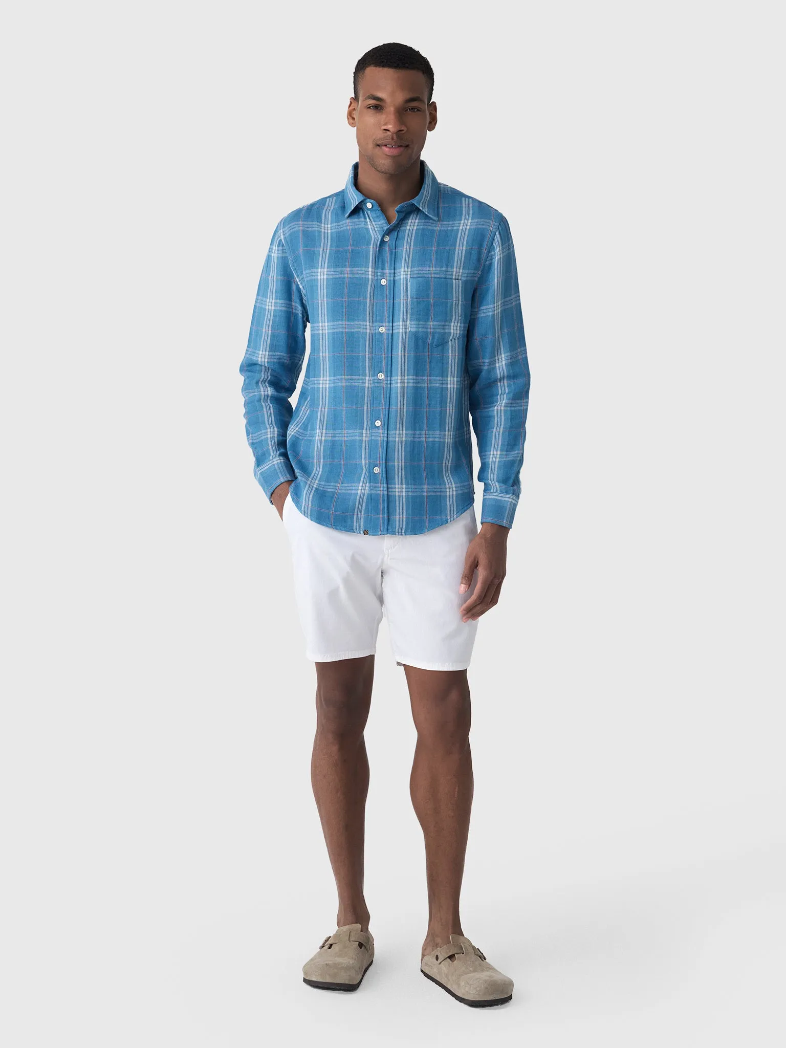 Billy Reid Men's Double Face Plaid Cypress Shirt sold by Saint Bernard product image thumbnail 2