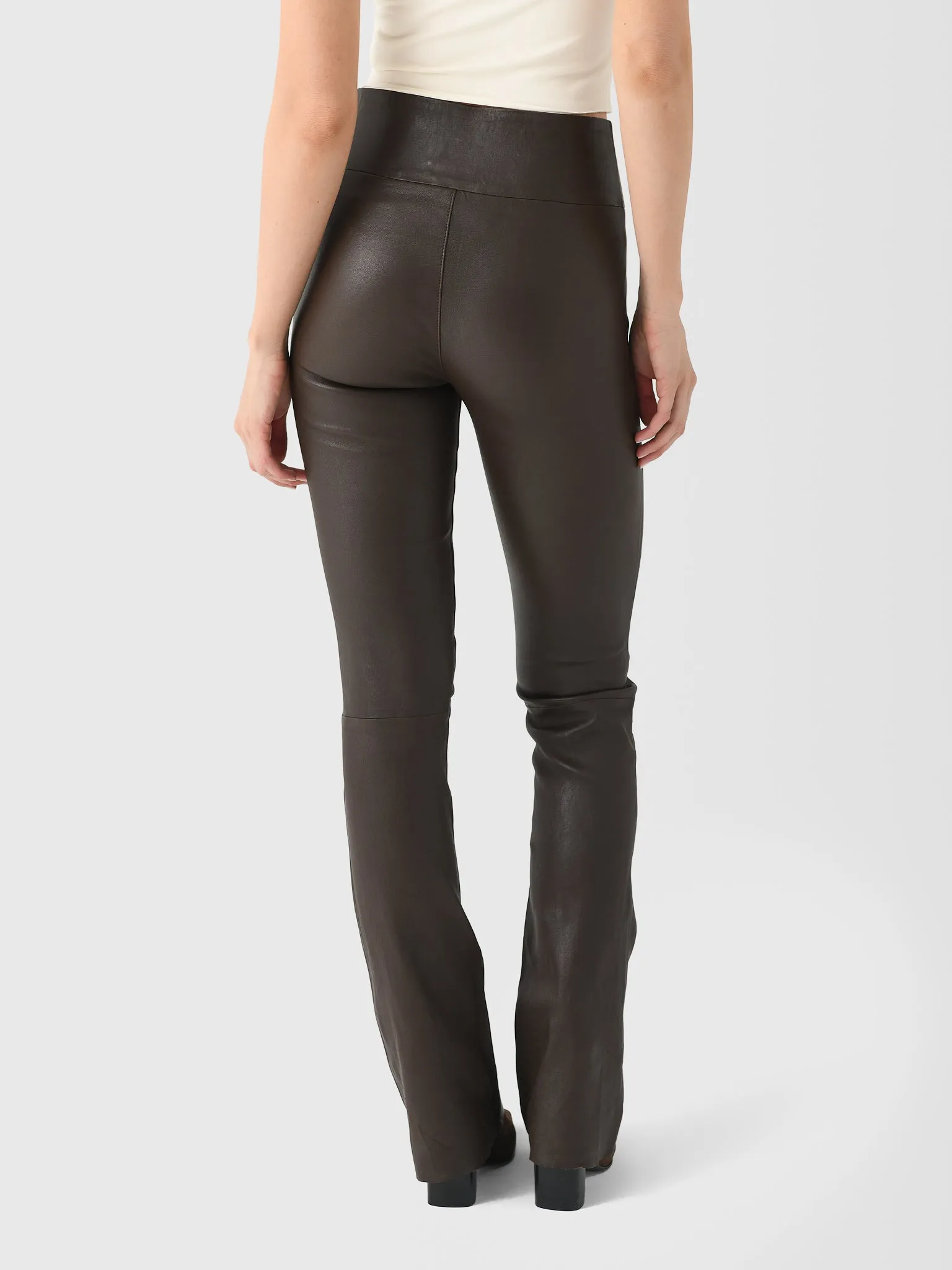 SPRWMN Women's Leather Micro Flare Pant sold by Saint Bernard product image thumbnail 5