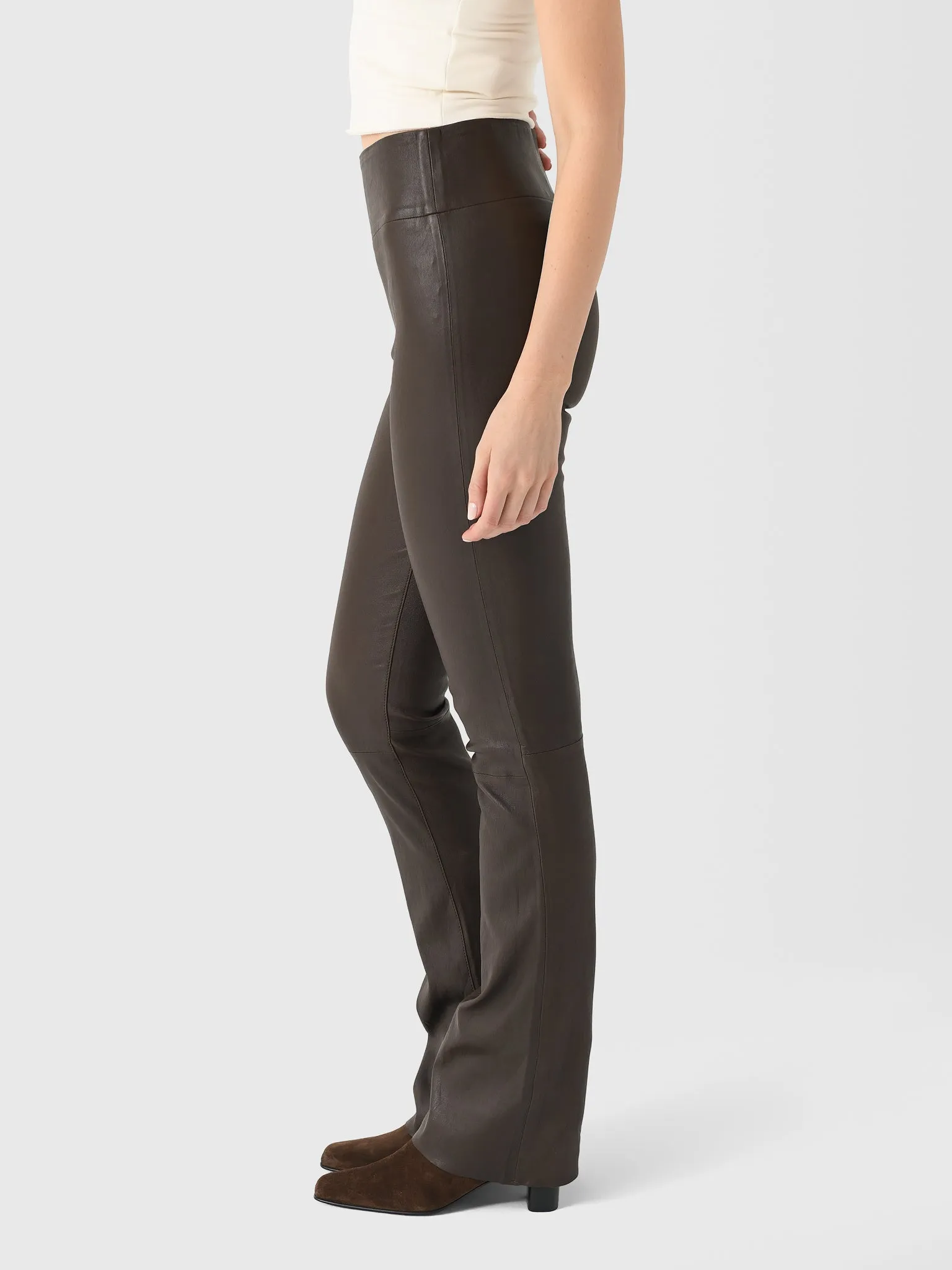 SPRWMN Women's Leather Micro Flare Pant sold by Saint Bernard product image thumbnail 4