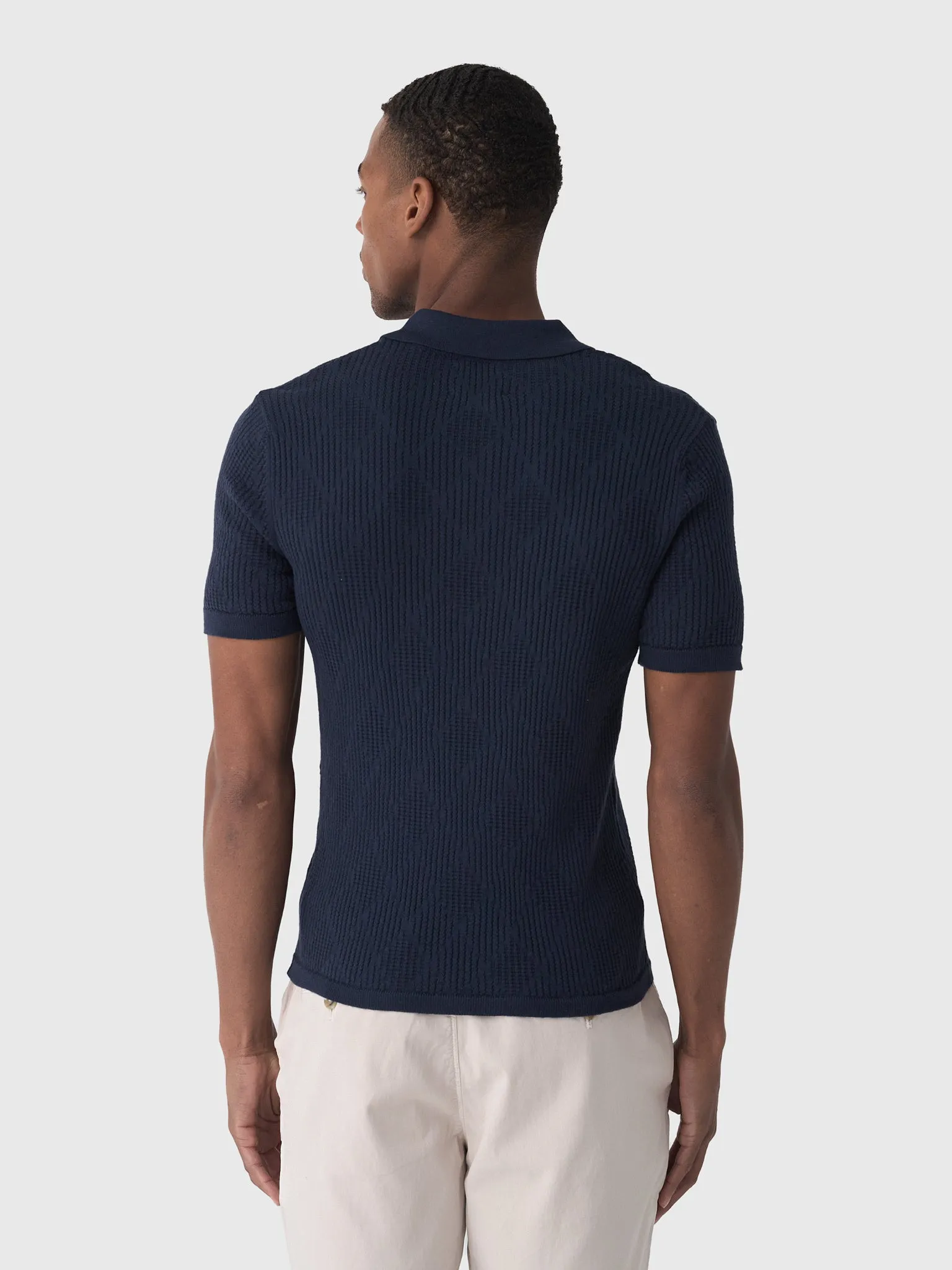 Billy Reid Men's Diamond Sweater Polo sold by Saint Bernard product image thumbnail 4