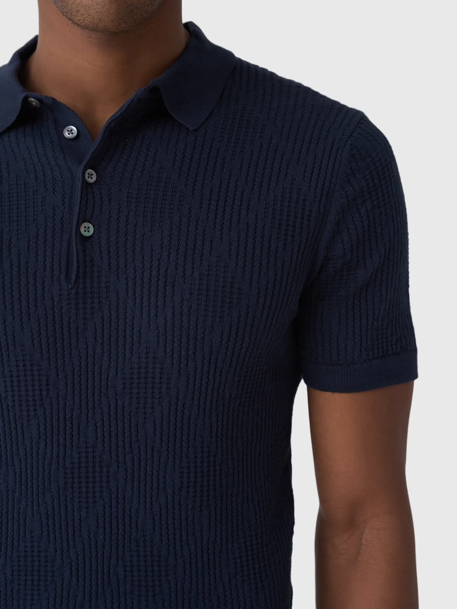 Billy Reid Men's Diamond Sweater Polo sold by Saint Bernard product image thumbnail 5