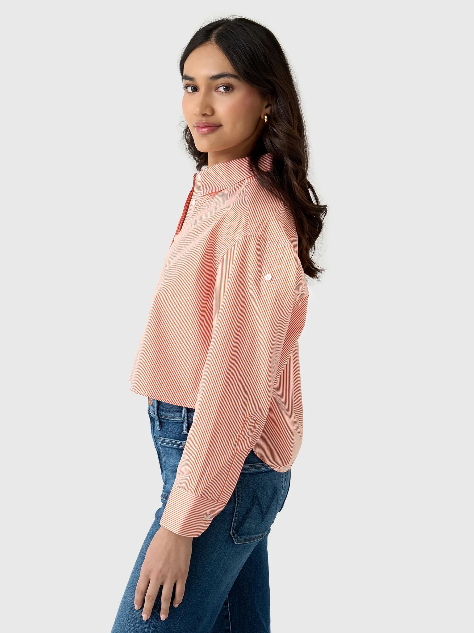 ALC Women's Maude Cropped Cotton Stripe Shirt sold by Saint Bernard product image thumbnail 3